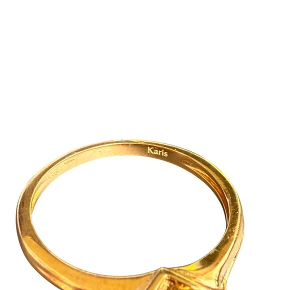 Swarovski Crystal Ring Gold Toned With Accents Size 10 - Picture 6 of 6